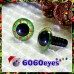 1 Pair Hand Painted Green and Gold Wreath Eyes Plastic Eyes Safety Eyes